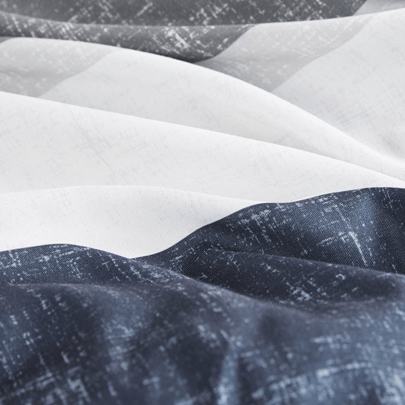Édredon et drap - Ensemble de literie doux en gris, bleu marine, tons bleus