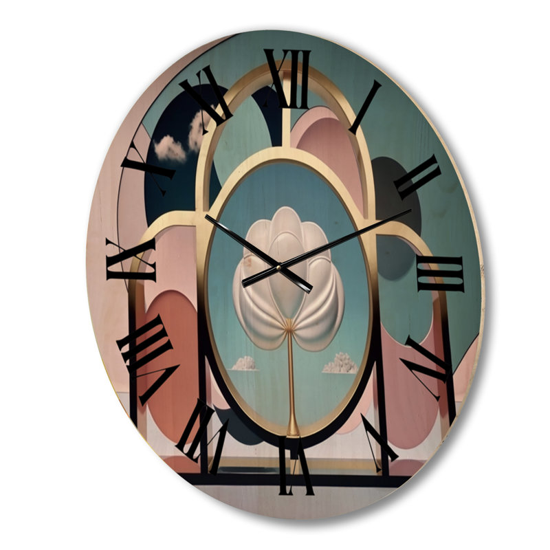 Horloge murale moderne en bois Tomesia, Moyenne