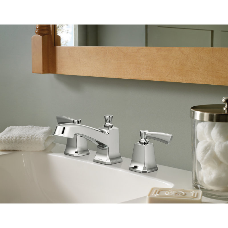 Conway Widespread Bathroom Faucet with Drain Assembly, Chrome