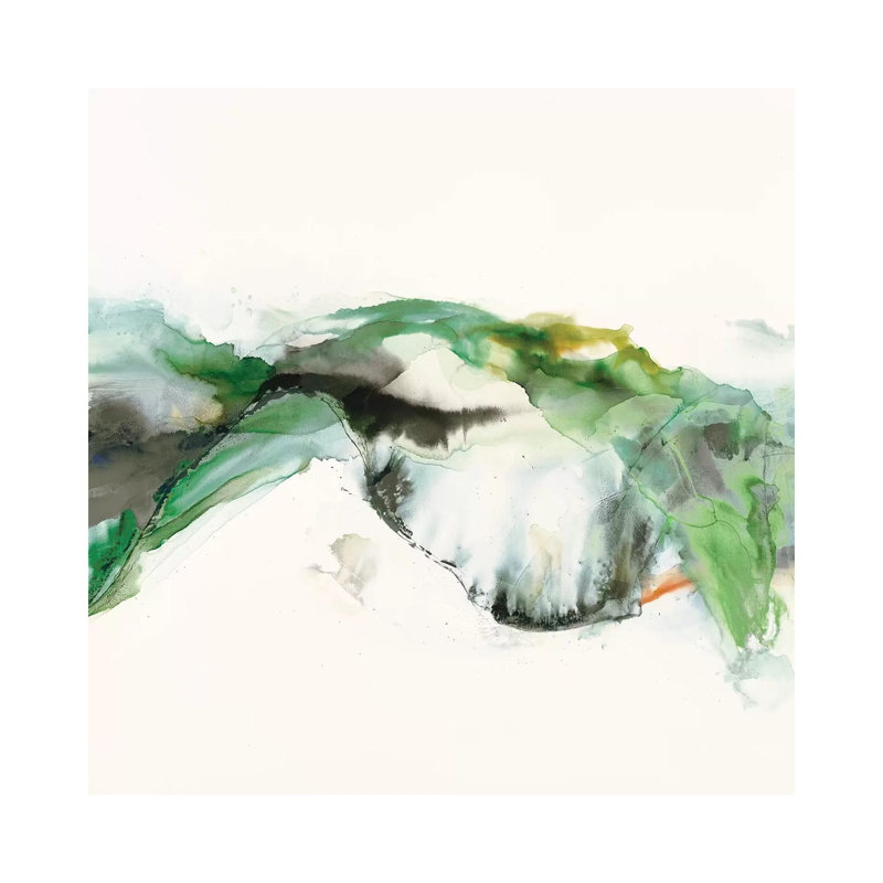 Green Terrain I by Sisa Jasper - Wrapped Canvas Painting, 66.04 cm H x 66.04 cm W x 3.175 cm D