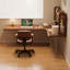 Bureau noyer + bois massif en forme de L noir + fer + bureau en acrylique-1190177338-1190177343