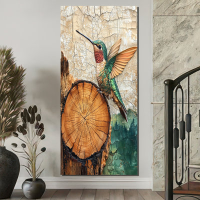 Ghyslain Hummingbird Into Wood Forest Quest IV - Hummingbird, art mural