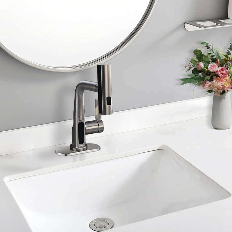 Single-handle Bathroom Faucet, Stainless Steel
