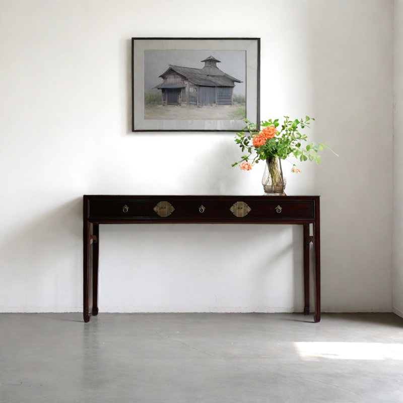 Console rétro minimaliste, Marron foncé