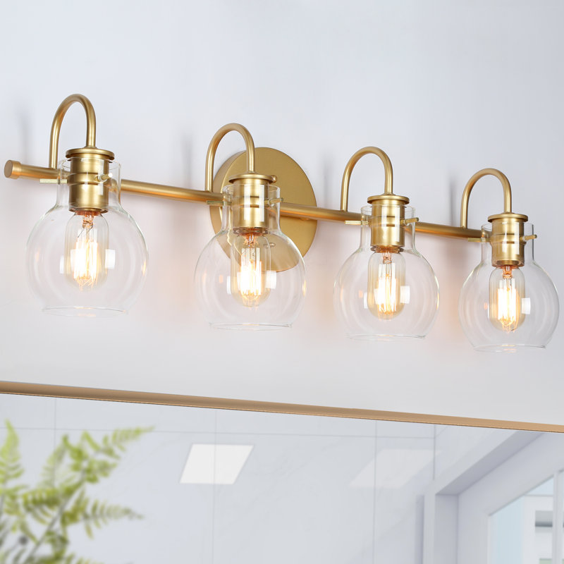 Melodie Modern 4 - Light Gold Vanity Light, Gold