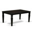 L'ensemble de mobilier de salle à manger 9 pièces comprend une table rectangulaire en bois avec feuille papillon et 8 chaises Parsons en tissu gris, noir-655292492-655292489-655292488