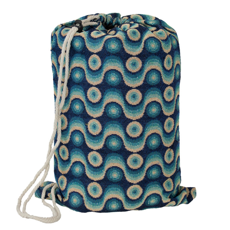 Retro Waves Polyester and Cotton Double Hammock for Two