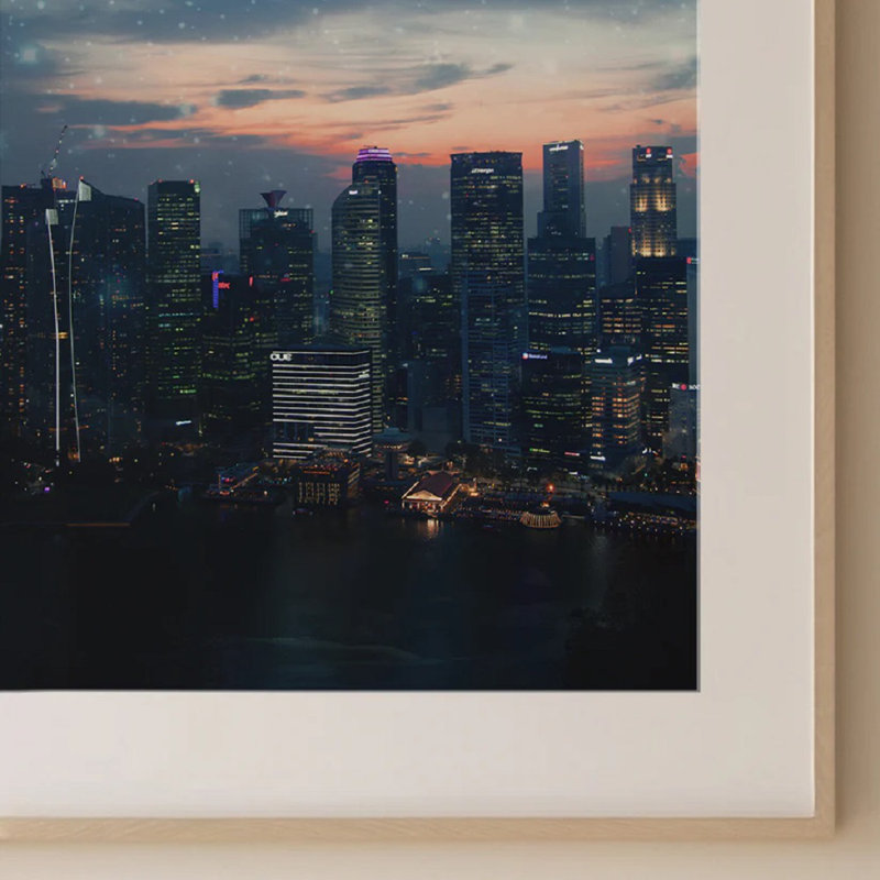 Singapore Sundown Print, 40cm H x 30cm W