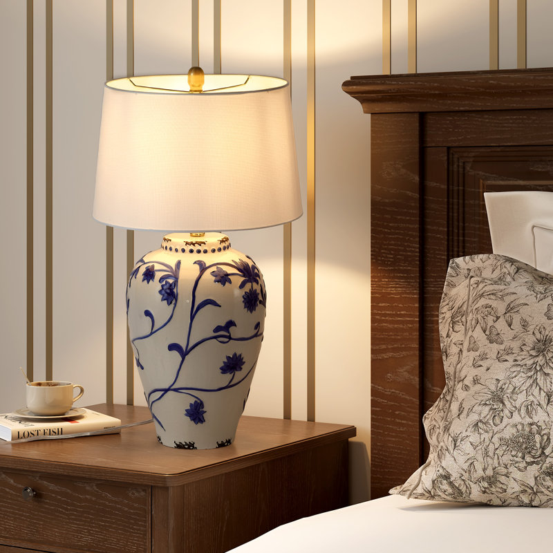 26'' Blue and White Porcelain Table Lamp