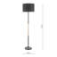 Kaytlyn 152cm Matt Black Traditional Floor Lamp
