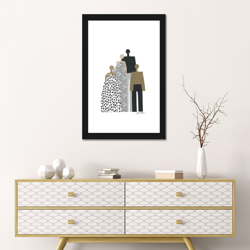 Reproduction d’art sur bois de Lou Lou par Lou Lou, H 24 po x l 16 po x P 1 po, Papier noir, Blanc