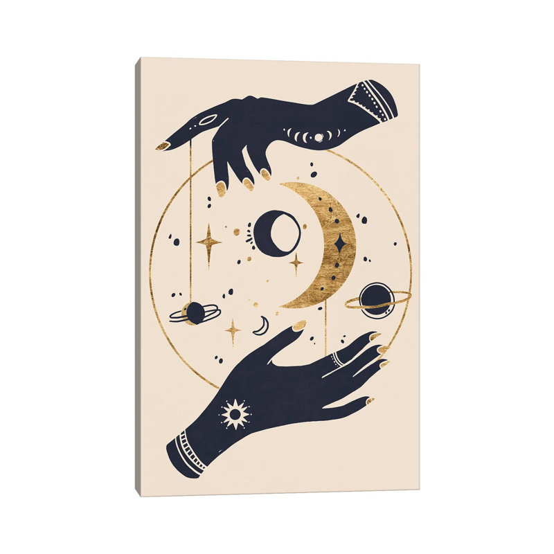 Moon Hands II by Annie Warren - Wrapped Canvas Print, 20.32 cm H x 30.48 cm W