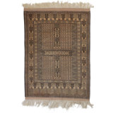 Global Rug One-of-a-Kind Hand-Knotted Hachlu Brown/Black 4'2" x 5'7" Wool Area Rug