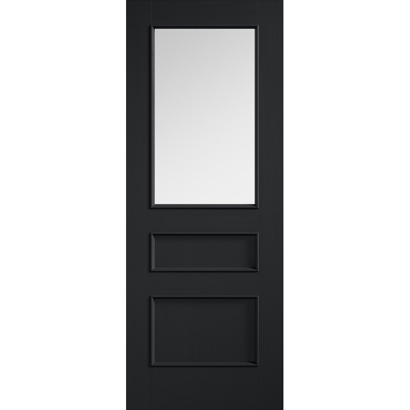 Toledo Glazed Internal Door, 68.6cm x 198.1cm, Black