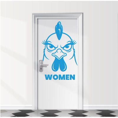 Drôle de décalque de porte de salle de bain, autocollant de porte de salle de bain de bar, panneau de porte de salle de bain, autocollants en vinyle homme femme, WC 1113DRS