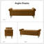 Banc de rangement traditionnel l 58,5 po Georgia avec pieds en bois massif et garniture cloutée Georgia-2031341265