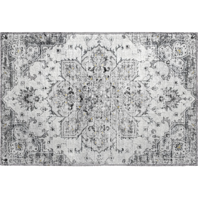 Premium Machine Washable Barayon AMF93 Fog Rug, Rectangle 1'8" x 2'6"