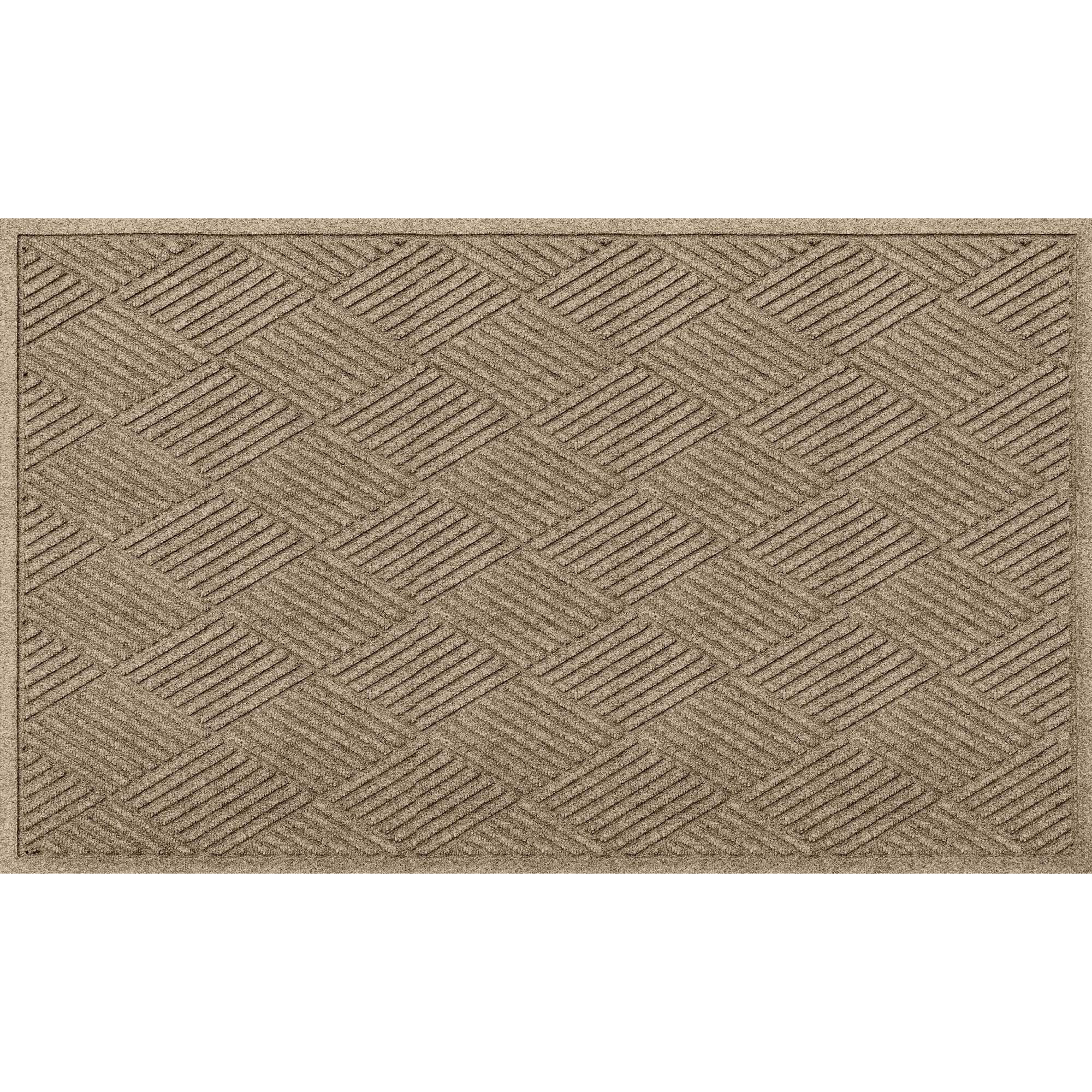 Waterhog Diamonds Indoor Outdoor Doormat, Rectangle 4' x 6', Camel