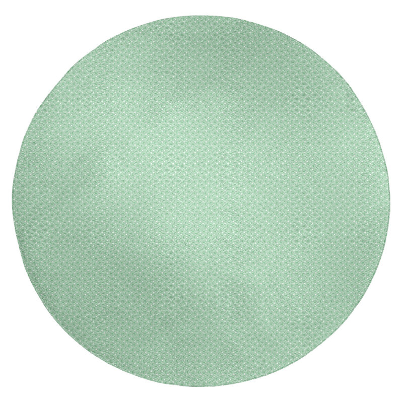 Tapis de couleur verte à treillis hexagonale classic, Rond 5 pi