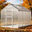Serre d'hiver en polycarbonate avec évent pour toiture et gouttière H 8 pi x l 6 pi Winter