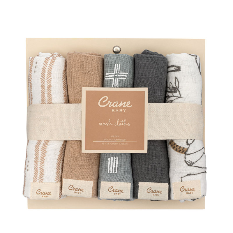Ezra 5-pc. Wash Cloth Set (woodland Animal)