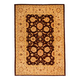 Brown Traditioanl Khyber Wool Rug - 9'10" x 13'10"