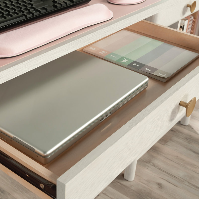 Computer Desk, Light Grey Finish