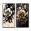 «Black and Gold Camellia Bouquet II», 2 pièces-611433503-611433497