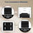 Adhesive Bedside Shelf Accessories Organizer with Hooks and Cable Clips-840802017