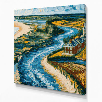 USA State Delaware Brown Canvas Wall Art