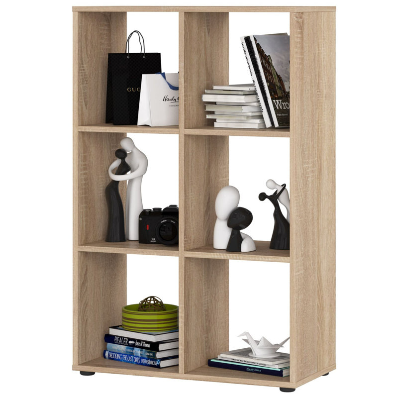 Ayca 70cm W Bookcase, (6 shelves) 109cm H x 70.5cm W x 33cm D