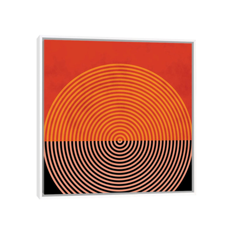 «Lines and Shapes I» par Ana Rut Bré - impression d'art graphique, H 18 po x l 18 po x 1,5 po, Toile blanche encadrée