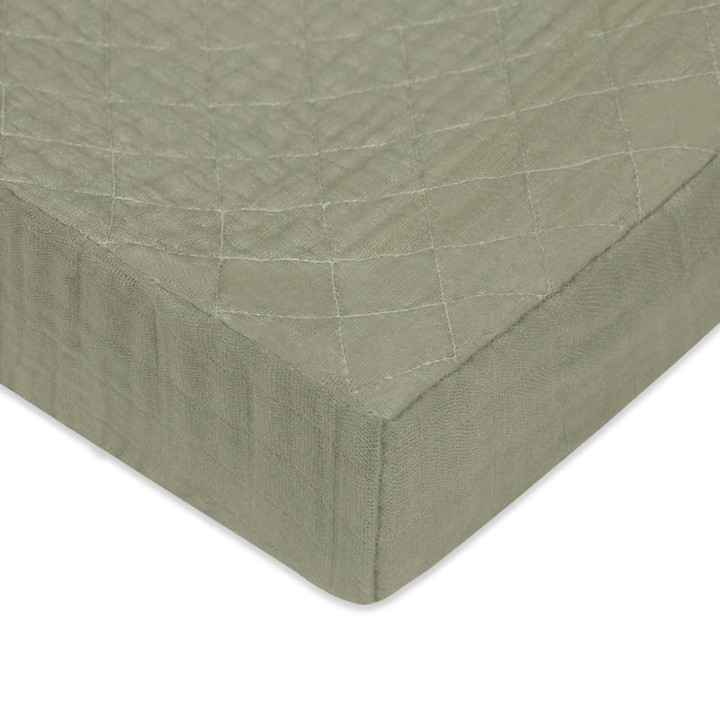 Matcha Quilted Muslin Changing Pad Cover