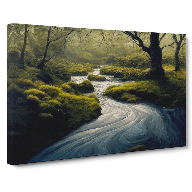 Forest Stream View Vol.6 - Wrapped Canvas, 35cm H x 50cm W x 3cm D