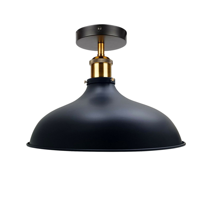 Annai Semi Flush Mount, Black