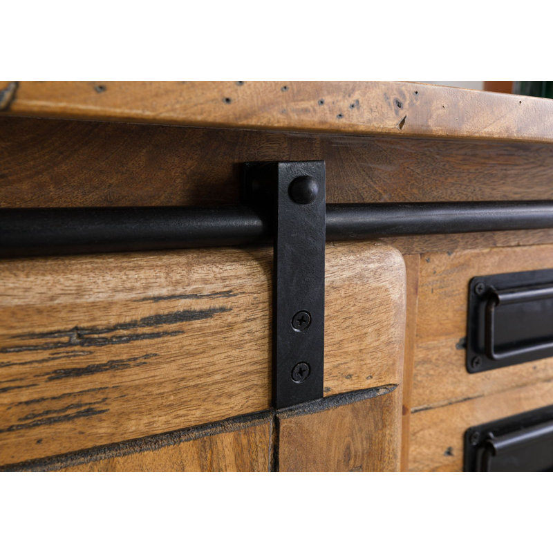 Railway 120cm Single Bathroom Vanity Base Only, Natural Sheesam Wood