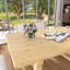 Ensemble de table de salle à manger 6 pièces pour 6 personnes, ensembles de cuisine et de salle à manger avec banc, pieds et structure en bois massif naturel, chaises ergonomiques doubles avec coussins, idéales pour la cuisine et la salle à manger-987926269