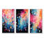Rose et bleu néon Pop Art I - ensemble de 3 impressions sur toile Pop Art-526860603-526860598