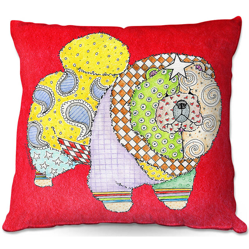  Coussin Couch Chow, 20 po x 20 po, Rouge