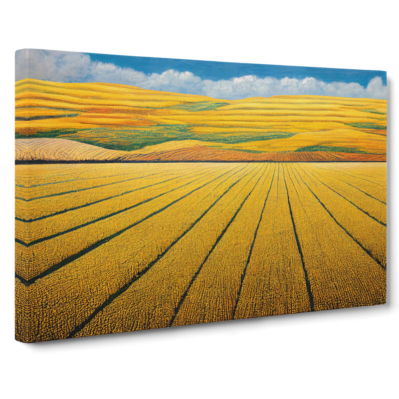 Inspirational Wheat Field - Wrapped Canvas, 50cm H x 76cm W x 3cm D