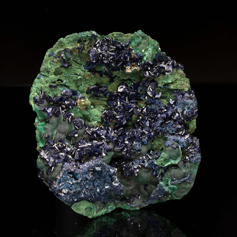Azurite avec malachite du Laos