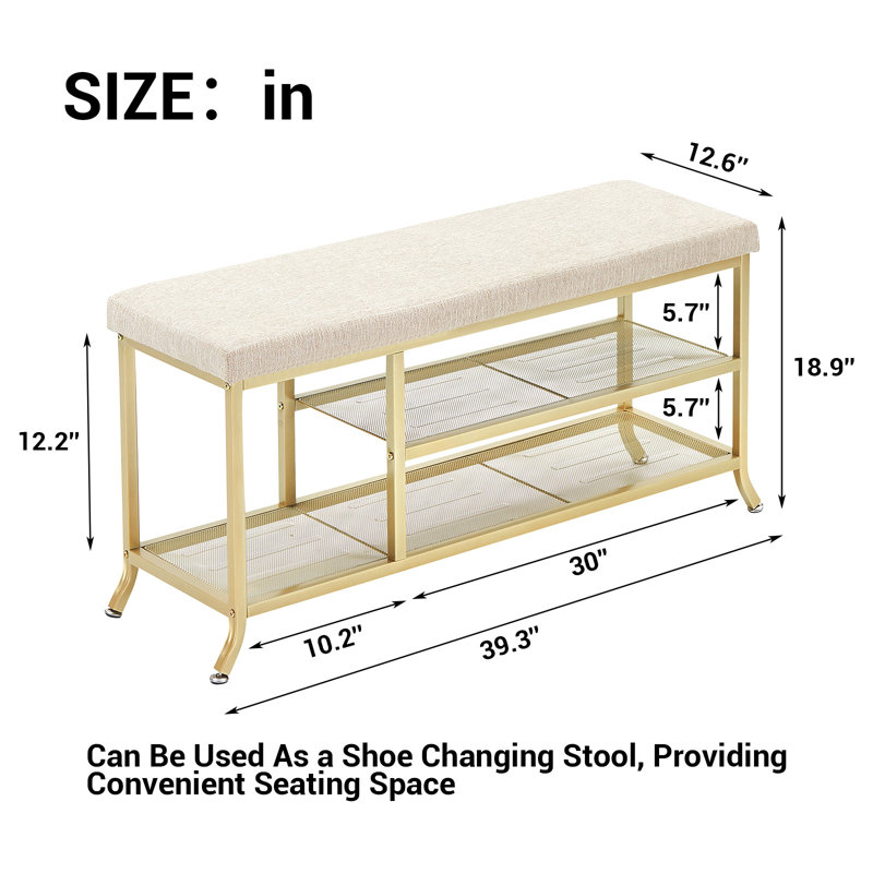 Pace-Saving Shoe Bench with Storage Compartment