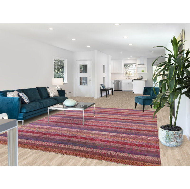 Striped Gabbeh Oriental Area Rug 8x11