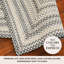 Tapis réversible haut de gamme en jute tressé Birch, couleur ivoire/gris-909699494