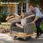 Ensemble de conversation d'extérieur en osier pour 5 personnes Allcot, ensemble de chaises de patio pivotantes avec table basse éclairée et coussins-527759992