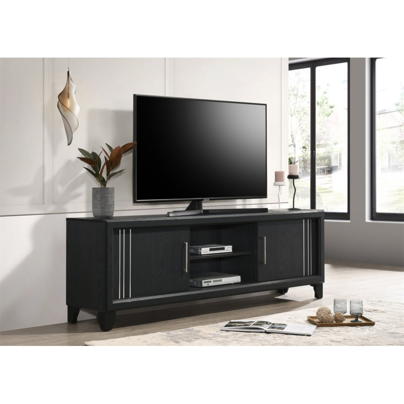 Meuble télé 1 pièce Contemporary, Noir