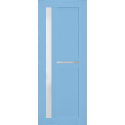 Veregio Frosted Glass Paneled Wood Solid Manufactured Wood Standard Door Slab