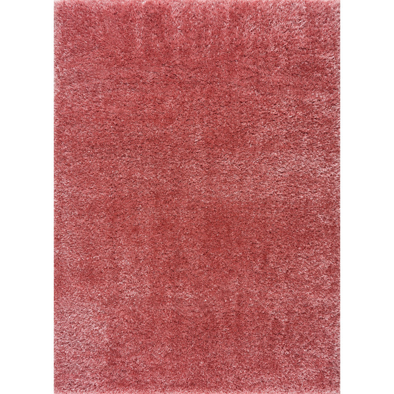 Tapis fuchsia tissé à la machine Mankan, Rectangle 5 pi 3 po x 7 pi 2 po