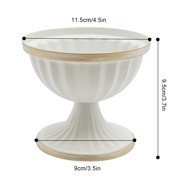 3.7"H Small Wedding Table Vase, White