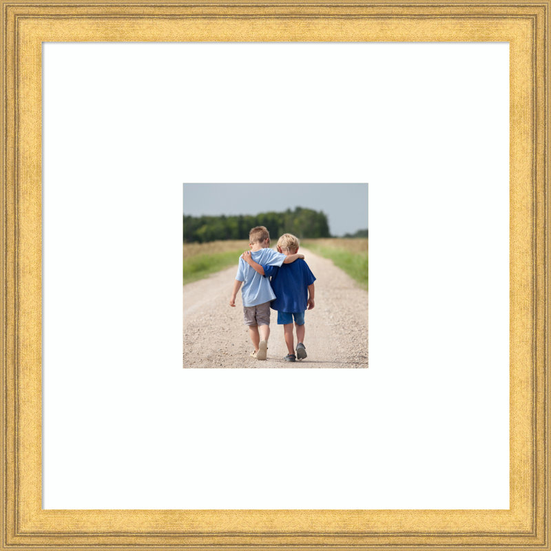 Cadre photo Owen, Owen or lisse blanc éclatant, 20 x 20 emmêlés à 8 x 8
